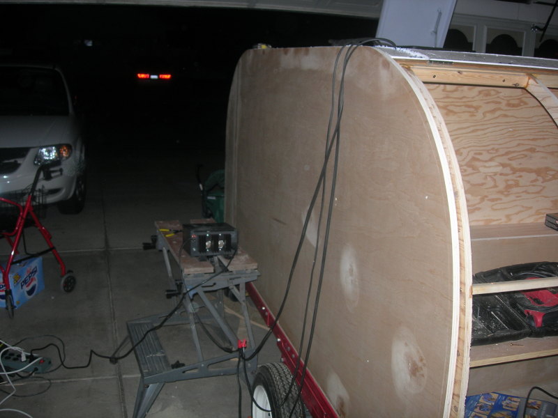 Wires from the roof hooked to a 12 volt supply