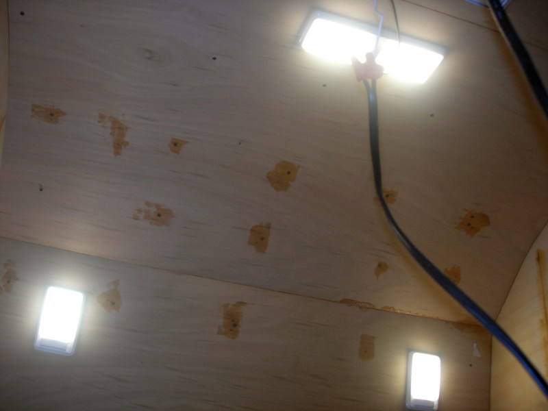 The interior lights on for the first time