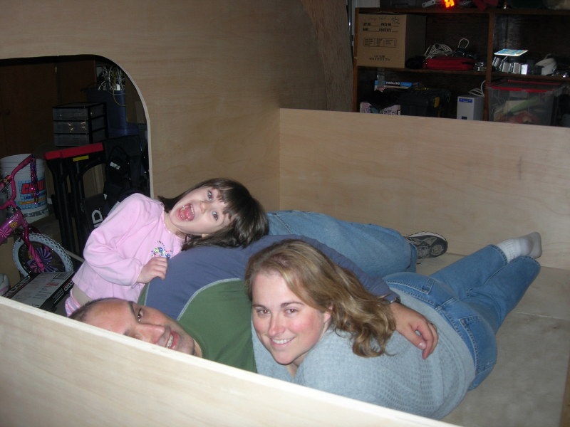 Another view of the family fitting inside